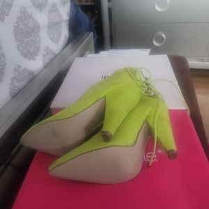 Boots, shoe dazzle, size 8 suede lime green